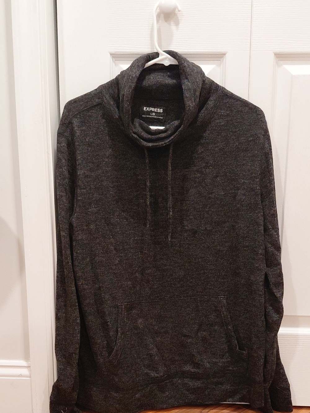 Express Women’s Dark Charcoal Cowl Neck Sweater